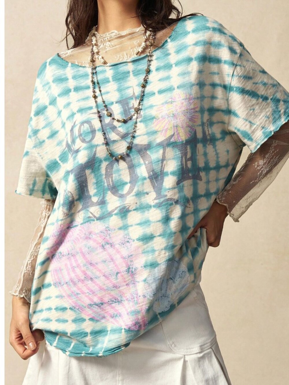 *NEW BOUTIQUE LOVE TIE DYE MP LOOK TEE
